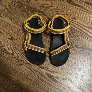 Yellow Teva Sandals